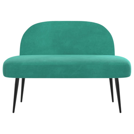Klädd bänk med ryggstöd Turkos 110 x 60 x 76 cm Sammet