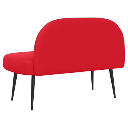 Klädd bänk med ryggstöd Röd 110 x 60 x 76 cm Konstläder