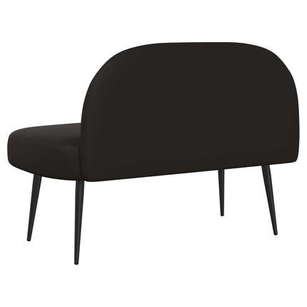 Klädd bänk med ryggstöd Svart 110 x 60 x 76 cm Konstläder