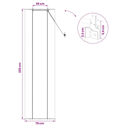 Rullgardin Brun 70 x 220 cm Bambu