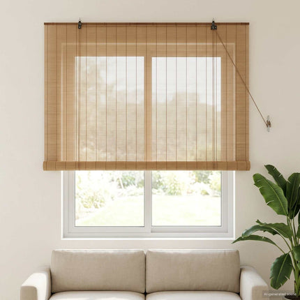 Rullgardin Brun 130 x 160 cm Bambu