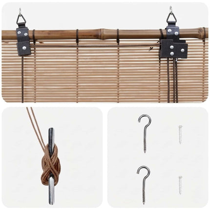 Rullgardin Brun 160 x 160 cm Bambu