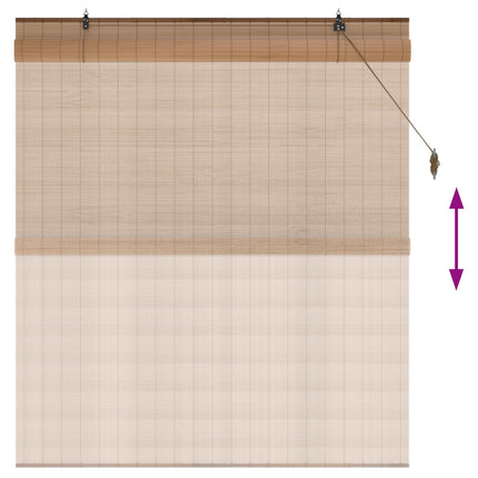 Rullgardin Brun 160 x 160 cm Bambu