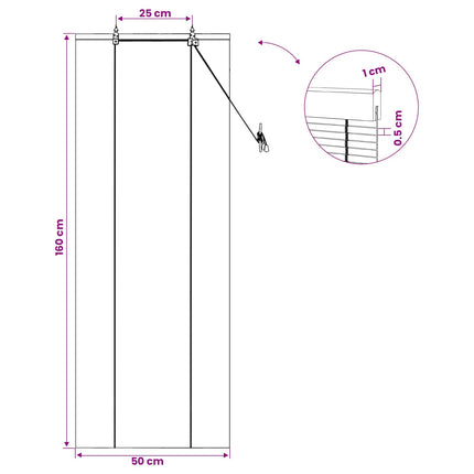 Rullgardin Brun 50 x 160 cm Bambu