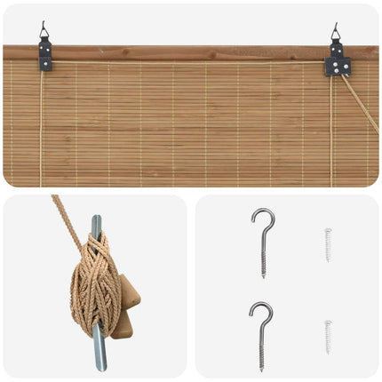 Rullgardin Brun 50 x 220 cm Bambu