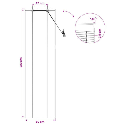 Rullgardin Brun 50 x 220 cm Bambu