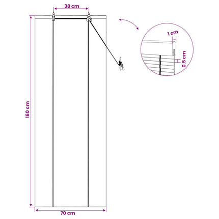 Rullgardin Brun 70 x 160 cm Bambu
