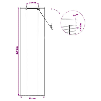 Rullgardin Brun 70 x 220 cm Bambu