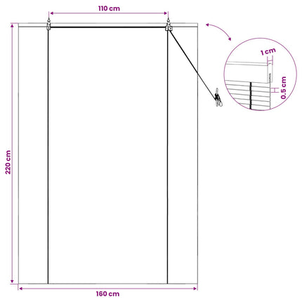 Rullgardin Brun 160 x 220 cm Bambu