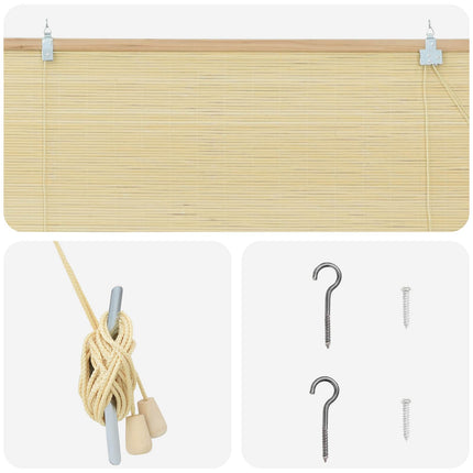 Rullgardin Naturlig 40 x 160 cm Bambu