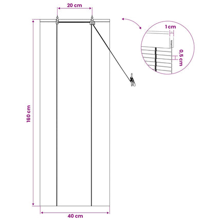 Rullgardin Naturlig 40 x 160 cm Bambu