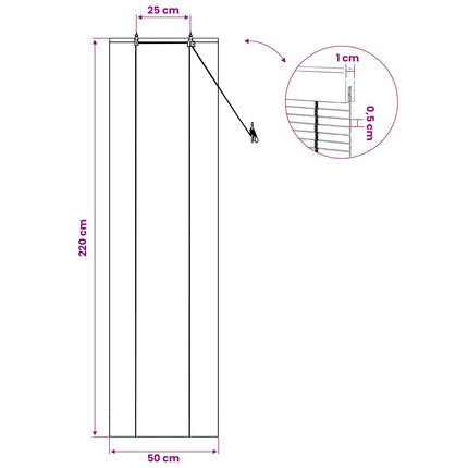 Rullgardin Naturlig 50 x 220 cm Bambu