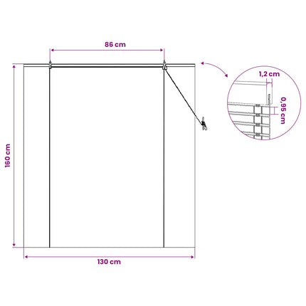 Rullgardin Natur 130 x 160 cm Bambu