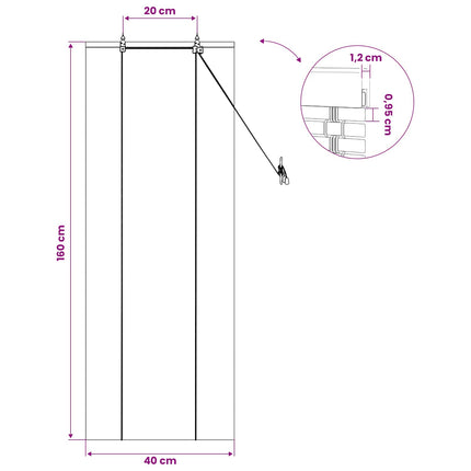 Rullgardin Brun 40 x 160 cm Bambu