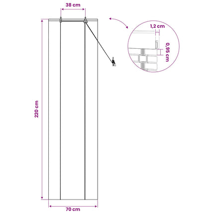 Rullgardin Brun 70 x 220 cm Bambu