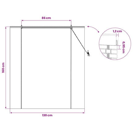 Rullgardin Brun 130 x 160 cm Bambu