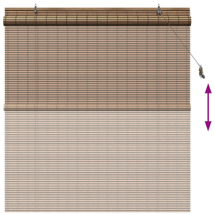 Rullgardin Brun 160 x 160 cm Bambu