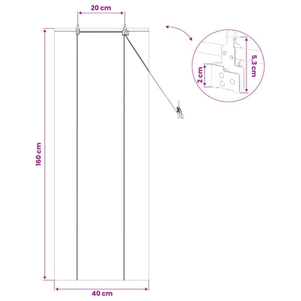 Rullgardin Brun 40 x 160 cm Bambu