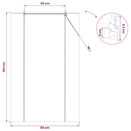 Rullgardin Brun 80 x 160 cm Bambu