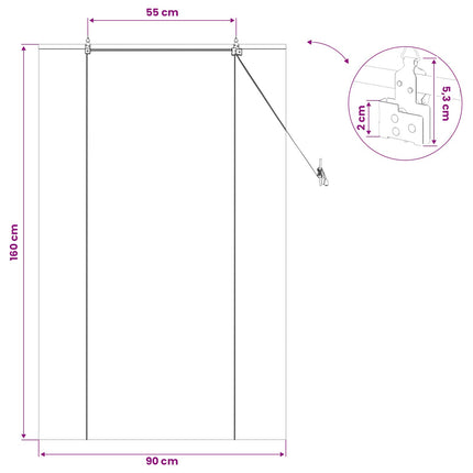 Rullgardin Brun 90 x 160 cm Bambu