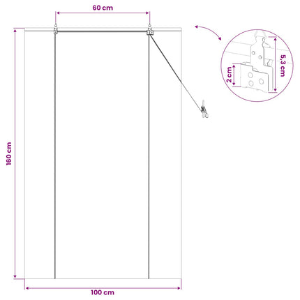 Rullgardin Brun 100 x 160 cm Bambu