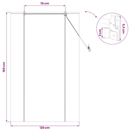 Rullgardin Brun 120 x 160 cm Bambu