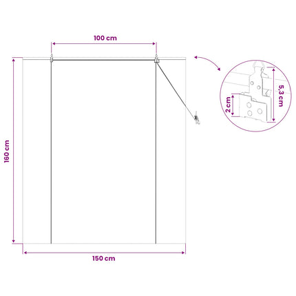 Rullgardin Brun 150 x 160 cm Bambu