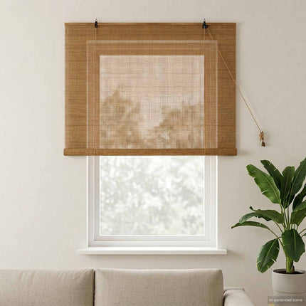 Rullgardin Brun 160 x 160 cm Bambu
