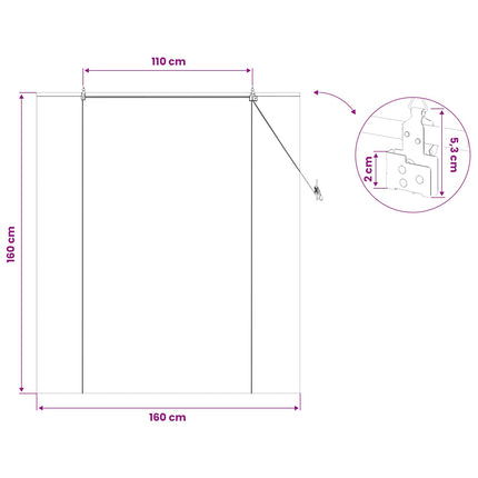Rullgardin Brun 160 x 160 cm Bambu