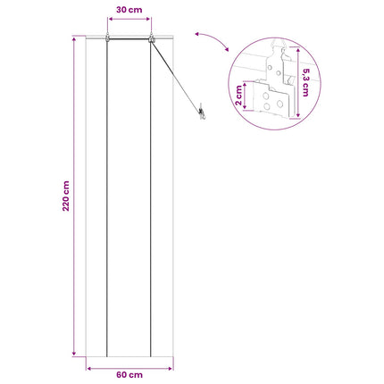 Rullgardin Brun 60 x 220 cm Bambu