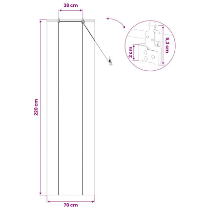 Rullgardin Brun 70 x 220 cm Bambu