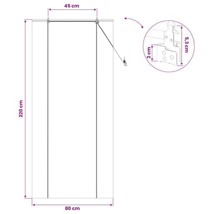 Rullgardin Brun 80 x 220 cm Bambu