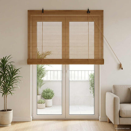 Rullgardin Brun 90 x 220 cm Bambu