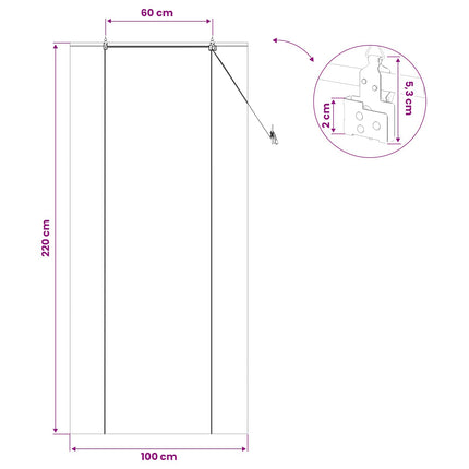 Rullgardin Brun 100 x 220 cm Bambu