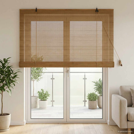 Rullgardin Brun 130 x 220 cm Bambu