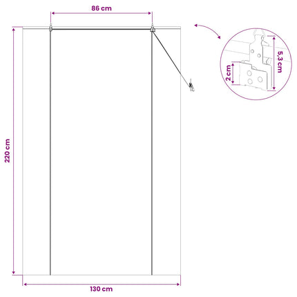 Rullgardin Brun 130 x 220 cm Bambu