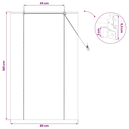 Rullgardin Naturlig 80 x 160 cm Bambu