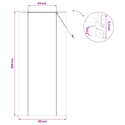 Rullgardin Naturlig 80 x 220 cm Bambu