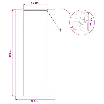 Rullgardin Naturlig 100 x 220 cm Bambu