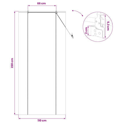 Rullgardin Naturlig 110 x 220 cm Bambu
