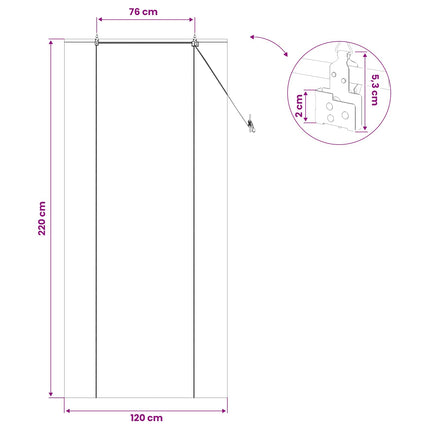 Rullgardin Naturlig 120 x 220 cm Bambu