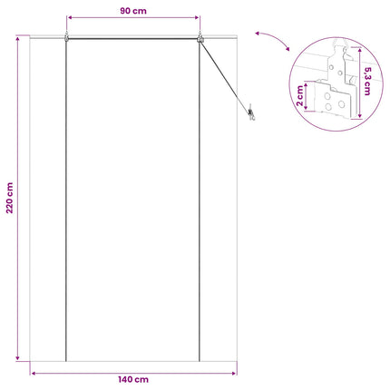 Rullgardin Naturlig 140 x 220 cm Bambu