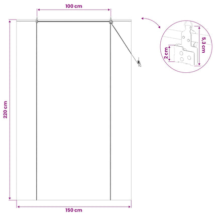 Rullgardin Naturlig 150 x 220 cm Bambu