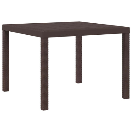 Trädgårdsmöbelset med kudde 3 pcs Brun och gräddvit PP
