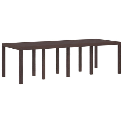Trädgårdsmöbelset 11 st Brun och taupe PP