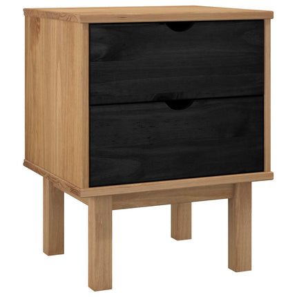 Sängbord OTTA Svart 45 x 39 x 57 cm Massiv furu
