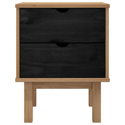 Sängbord OTTA Svart 45 x 39 x 57 cm Massiv furu