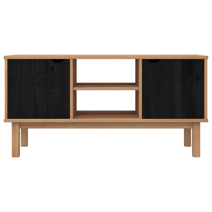 TV-bänk OTTA 113,5 x 43 x 57 cm Svart Massiv furu