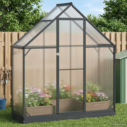 Trädgård Växthus med dörr Antracit 183,5 x 63,5 x 207 cm