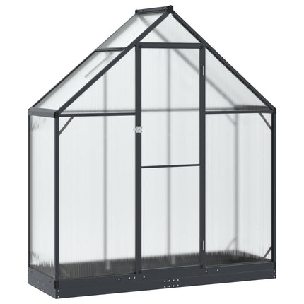 Trädgård Växthus med dörr Antracit 183,5 x 63,5 x 207 cm